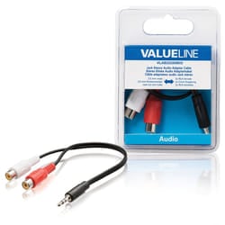Valueline VLAB22250B02 cavo audio 0,2 m 3.5mm 2 x RCA Nero, Rosso, Bianco
