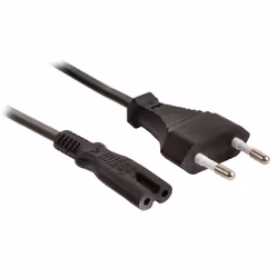 Valueline VLEP11040B20, 2 m, Spina di alimentazione di tipo C, Accoppiatore C7