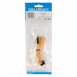Valueline VLCP73255Y05 cavo SATA 0,5 m SATA 7-pin Nero, Giallo