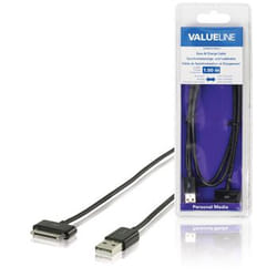 Valueline VLMB39100B10 cavo per cellulare Nero 1 m USB A Apple 30-pin