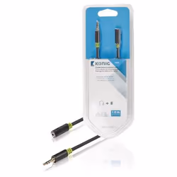 König 3.5 mm, male/female, 1 m cavo audio 3.5mm Antracite - Vista aggiuntiva 3