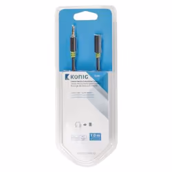 König 3.5 mm, male/female, 1 m cavo audio 3.5mm Antracite - Vista aggiuntiva 4