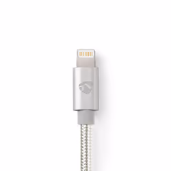 Nedis CCTB39300AL10 cavo per cellulare Alluminio 1 m USB A Lightning - Vista aggiuntiva 4