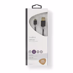 Nedis CCBW60500AT20 cavo USB USB 2.0 2 m USB A Micro-USB B Nero - Vista aggiuntiva 2