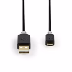 Nedis CCBW60500AT20 cavo USB USB 2.0 2 m USB A Micro-USB B Nero - Vista aggiuntiva 3
