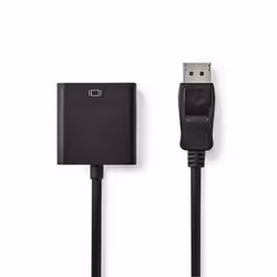 Nedis CCGP37250BK02, 0,2 m, DisplayPort, DVI-D, Maschio, Femmina, Nichel