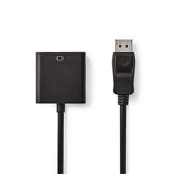 Nedis CCGP37250BK02 cavo e adattatore video 0,2 m DisplayPort DVI-D Nero