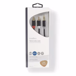 Nedis CABW22200AT50 cavo audio 5 m 3.5mm 2 x RCA Antracite - Vista aggiuntiva 3
