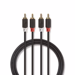 Nedis CABW24200AT50, 2 x RCA, Maschio, 2 x RCA, Maschio, 5 m, Antracite
