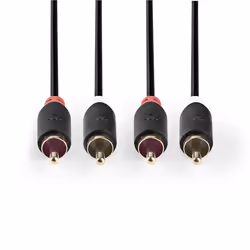 Nedis CABW24200AT50 cavo audio 5 m 2 x RCA Antracite