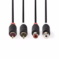 Nedis CABW24205AT20 cavo audio 2 m 2 x RCA Antracite - Vista aggiuntiva 2