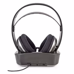 Nedis HPRF210BK cuffia e auricolare Cuffie Con cavo e senza cavo A Padiglione TV Nero, Argento - Vista aggiuntiva 4