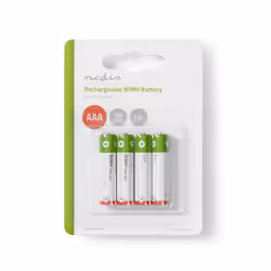 Nedis BANM7HR034B batteria per uso domestico Batteria ricaricabile Mini Stilo AAA Nichel-Metallo Idruro (NiMH)