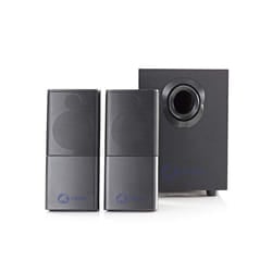 Nedis GSPR10021BK set di altoparlanti 11 W Casa Nero 2.1 canali