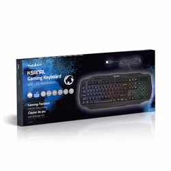 Nedis GKBD100BKUS tastiera Gaming USB QWERTY US International Nero - Vista aggiuntiva 4