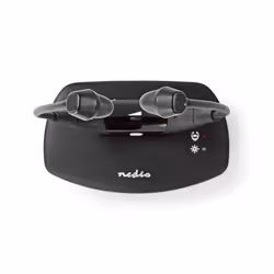 Nedis HPRF010BK cuffia e auricolare Cuffie Con cavo e senza cavo Sottomento TV USB tipo-C Base di ricarica Nero - Vista aggiuntiva 4