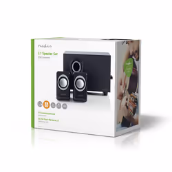 Nedis CSPR10021BK set di altoparlanti 16 W PC Nero 2.1 canali - Vista aggiuntiva 5