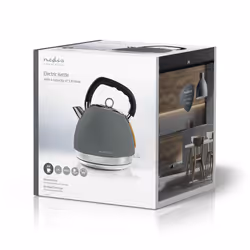 Nedis KAWK520EGY bollitore elettrico 1,8 L 2200 W Grigio - Vista aggiuntiva 6