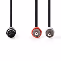 Nedis CAGP20200BK10 cavo audio 1 m DIN (5-pin) 2 x RCA Nero