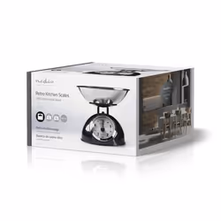 Nedis KASC110BK bilancia da cucina Nero, Acciaio inox Superficie piana Bilancia da cucina meccanica - Vista aggiuntiva 4