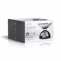 Nedis KASC110BK bilancia da cucina Nero, Acciaio inox Superficie piana Bilancia da cucina meccanica - Vista aggiuntiva 5