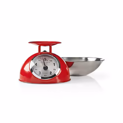 Nedis KASC110RD bilancia da cucina Rosso, Acciaio inox Superficie piana Bilancia da cucina meccanica - Vista aggiuntiva 6