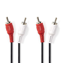 Nedis CAGB24200BK100 cavo audio 10 m 2 x RCA Nero
