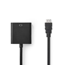Nedis CCGB34900BK02 cavo e adattatore video 0,2 m HDMI tipo A (Standard) VGA (D-Sub) + 3.5mm Nero