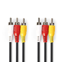 Nedis CVGB24300BK15 cavo video composito Nero