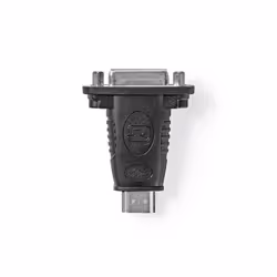 Nedis CVGB34910BK adattatore per inversione del genere dei cavi HDMI Type A (Standard) DVI-D Nero, Acciaio inox