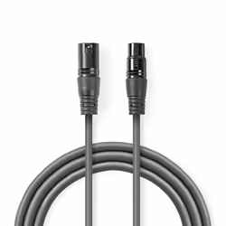 Nedis COTH15010GY50, XLR (3-pin), XLR (3-pin), Rame, Grigio