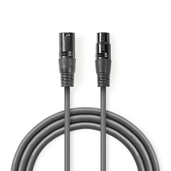 Nedis COTH15010GY50 cavo audio XLR (3-pin) Grigio