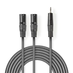 Nedis COTH15310GY30 cavo audio 3 m 2 x XLR (3-pin) Grigio