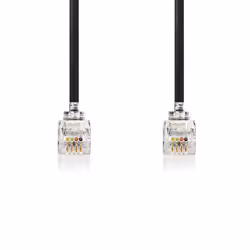 Nedis TCGP90100BK50 cavo telefonico 5 m Nero