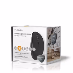 Nedis ERGOMSWS100BK mouse Ufficio Mano destra Ottico 1600 DPI - Vista aggiuntiva 8