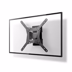 Nedis TVWM11BK, 25,4 cm (10"), 81,3 cm (32"), 75 x 75 mm, 200 x 200 mm, Acciaio, Nero