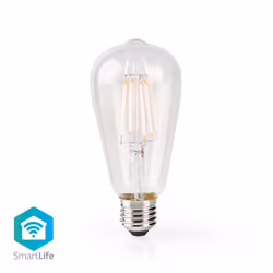 Nedis WIFILF10WTST64, 5 W, E27, 500 lm, 20000 h, Bianco caldo