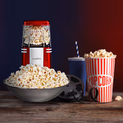 Nedis FCPC100RD macchina per popcorn Rosso, Bianco 4 min 1200 W - Vista aggiuntiva 5
