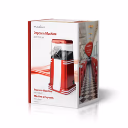 Nedis FCPC100RD macchina per popcorn Rosso, Bianco 4 min 1200 W - Vista aggiuntiva 8