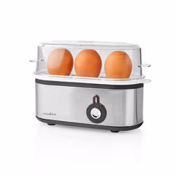 Nedis KAEB120EAL Pentolino per uova 3 uovo/uova 210 W Alluminio, Nero, Trasparente - Vista aggiuntiva 7