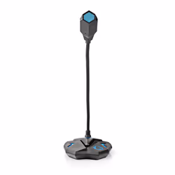 Nedis GMICGU100BK, Microfono per PC, -30 dB, 50 - 16000 Hz, 2200 Ω, 60 dB, 110 dB