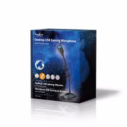 Nedis GMICGU100BK microfono Nero, Blu Microfono per PC - Vista aggiuntiva 6