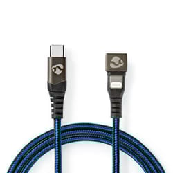 Nedis GCTB39650AL10 cavo Lightning 1 m Nero, Blu