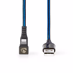 Nedis GCTB39300AL10 cavo Lightning 1 m Nero, Blu - Vista aggiuntiva 2