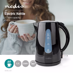 Nedis KAWK130EBK bollitore elettrico 1,7 L 2200 W Nero - Vista aggiuntiva 8