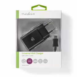 Nedis WCHAC242ABK Caricabatterie per dispositivi mobili Universale Nero AC Interno