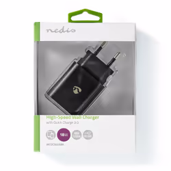 Nedis WCQC302ABK Caricabatterie per dispositivi mobili Universale Nero AC Interno - Vista aggiuntiva 6