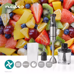 Nedis KAHB400CAL frullatore Frullatore ad immersione 800 W Alluminio, Nero - Vista aggiuntiva 3