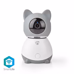 Nedis WIFICI30CGY, Telecamera di sicurezza IP, Interno, Wireless, Interno, 2412 - 2472 MHz, Scrivania/Parete
