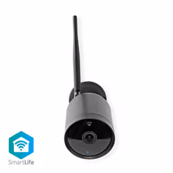 Nedis WiFi Smart Outdoor IP-camera | Full HD | Metalen behuizing | Waterdicht (IP65), Telecamera di sicurezza IP, Esterno, Wi ...